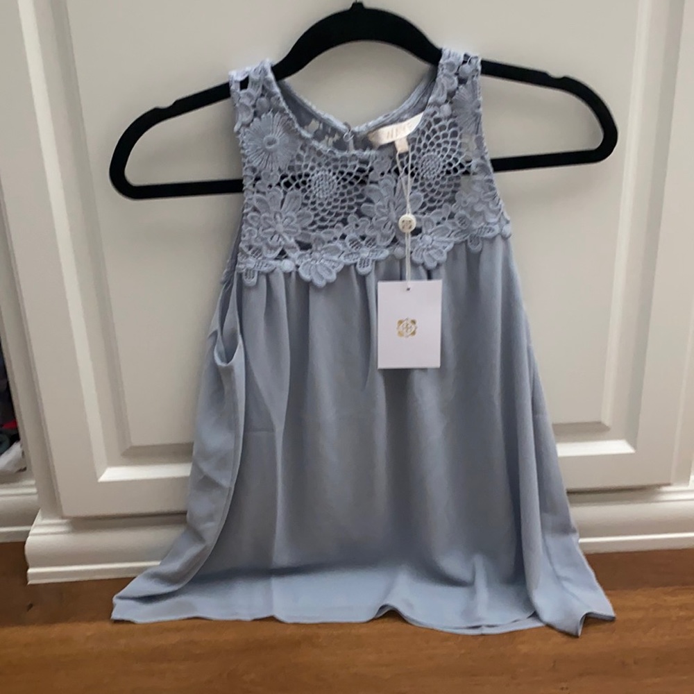 Blue lace top new tags